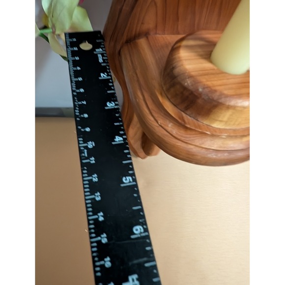 Vintage Wood Candle Sconces Wall Hanging Boho Home‎ Decor Pair - Picture 7 of 9